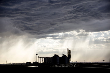 Fototapeta na wymiar Prairie Storm Clouds Canada