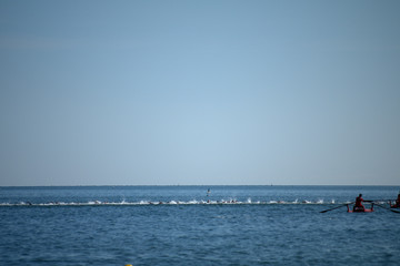 Fototapeta premium swimming race,sport,fun,water,sea,horizon,summer,sky,blue