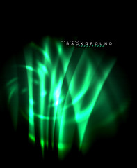 Neon glowing techno lines, hi-tech futuristic abstract background template with square shapes
