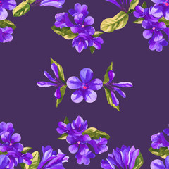 watercolor weigela flower seamless texture pattern background
