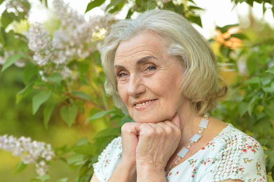 Portrait of beautiful senior woman