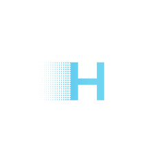 Pixel  typography letter H logo. Technological modern font calligraphy