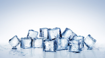 Ice Cubes - Cool Refreshing Crystals With Water Drops
