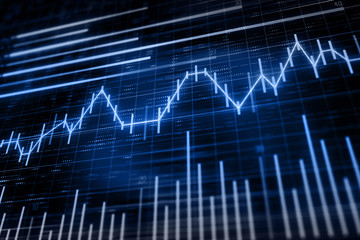 financial chart with candlesticks