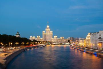 Fototapeta na wymiar Kotelnicheskaya Embankment Building view