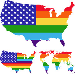 LGBT rights symbols. Gay parade slogan