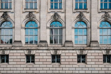 Fototapeta na wymiar Historic building facade at Museum Island (Museumsinsel) in Berlin