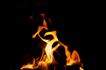 Fototapeta premium Abstract fire on black background
