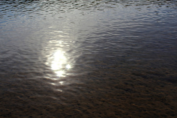 reflection of sunlight on water