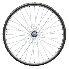 Bicycle wheel closeup. 3D rendering