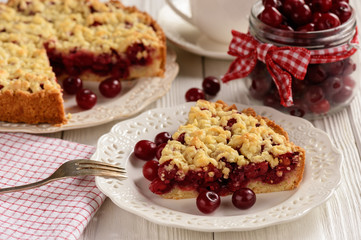 Homemade cherry pie.