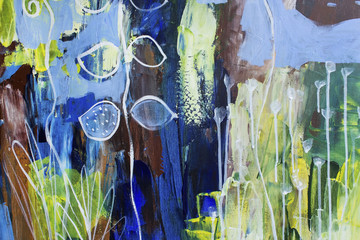 Detail of the Painting as a Background