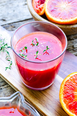 Sicilian blood oranges juice