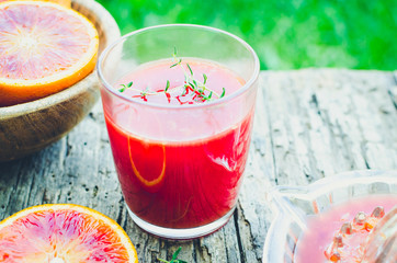 Sicilian blood oranges juice