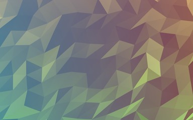 Abstract triangle geometrical green background. Geometric origami style with gradient. 3D illustration
