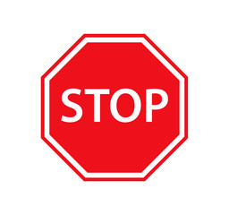 Stop road traffic sign