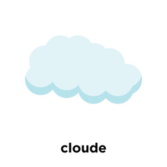 cloude icon vector sign and symbol isolated on white background, cloude logo concept