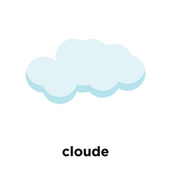 cloude icon vector sign and symbol isolated on white background, cloude logo concept