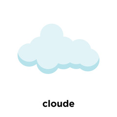 cloude icon vector sign and symbol isolated on white background, cloude logo concept