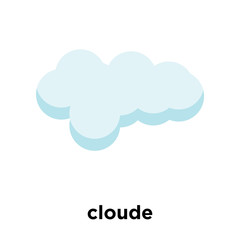 cloude icon vector sign and symbol isolated on white background, cloude logo concept