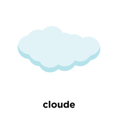 cloude icon vector sign and symbol isolated on white background, cloude logo concept