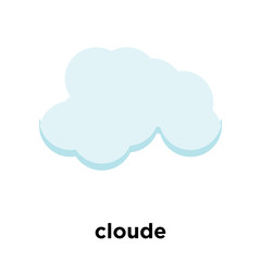 cloude icon vector sign and symbol isolated on white background, cloude logo concept