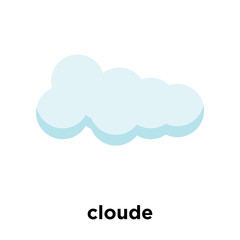 cloude icon vector sign and symbol isolated on white background, cloude logo concept