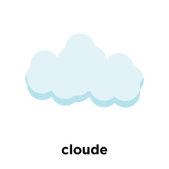 cloude icon vector sign and symbol isolated on white background, cloude logo concept