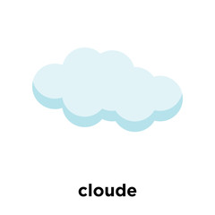 cloude icon vector sign and symbol isolated on white background, cloude logo concept