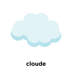 cloude icon vector sign and symbol isolated on white background, cloude logo concept