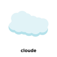 cloude icon vector sign and symbol isolated on white background, cloude logo concept