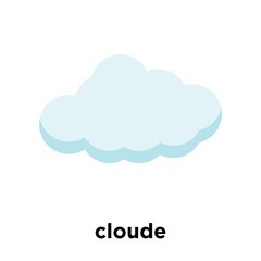 cloude icon vector sign and symbol isolated on white background, cloude logo concept