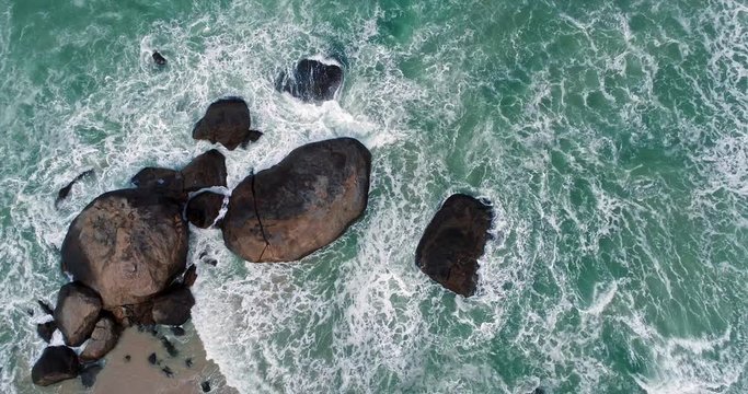 Stones and waves in Rio de Janeiro - Beach of Abricó