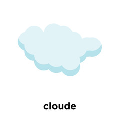 Obraz premium cloude icon vector sign and symbol isolated on white background, cloude logo concept