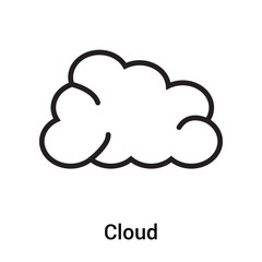 Cloud icon vector sign and symbol isolated on white background, Cloud logo concept