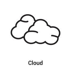 Cloud icon vector sign and symbol isolated on white background, Cloud logo concept