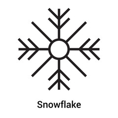 Snowflake icon vector sign and symbol isolated on white background, Snowflake logo concept