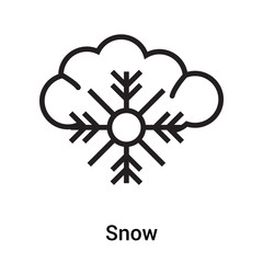Snow icon vector sign and symbol isolated on white background, Snow logo concept