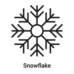 Snowflake icon vector sign and symbol isolated on white background, Snowflake logo concept