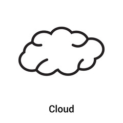 Cloud icon vector sign and symbol isolated on white background, Cloud logo concept