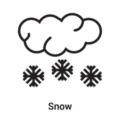 Snow icon vector sign and symbol isolated on white background, Snow logo concept