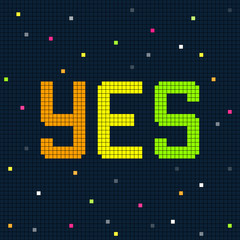 Pixel Yes Celebration