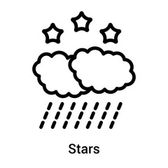 Stars icon vector sign and symbol isolated on white background, Stars logo concept