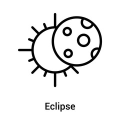 Eclipse icon vector sign and symbol isolated on white background, Eclipse logo concept