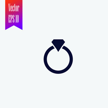 dimond ring icon vector