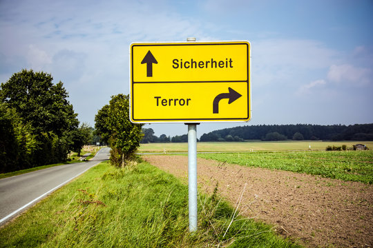 Schild 322 - Terror vs Sicherheit
