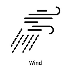 Wind icon vector sign and symbol isolated on white background, Wind logo concept