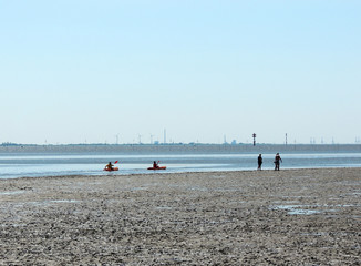 Coast of North Sea at low tide, watts