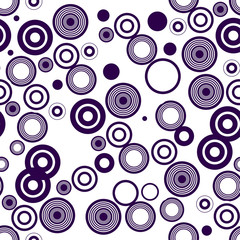 Vector seamless pattern with geometric elements. Backdrop with different circles for your design.