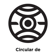 Circular design icon vector sign and symbol isolated on white background, Circular design logo concept